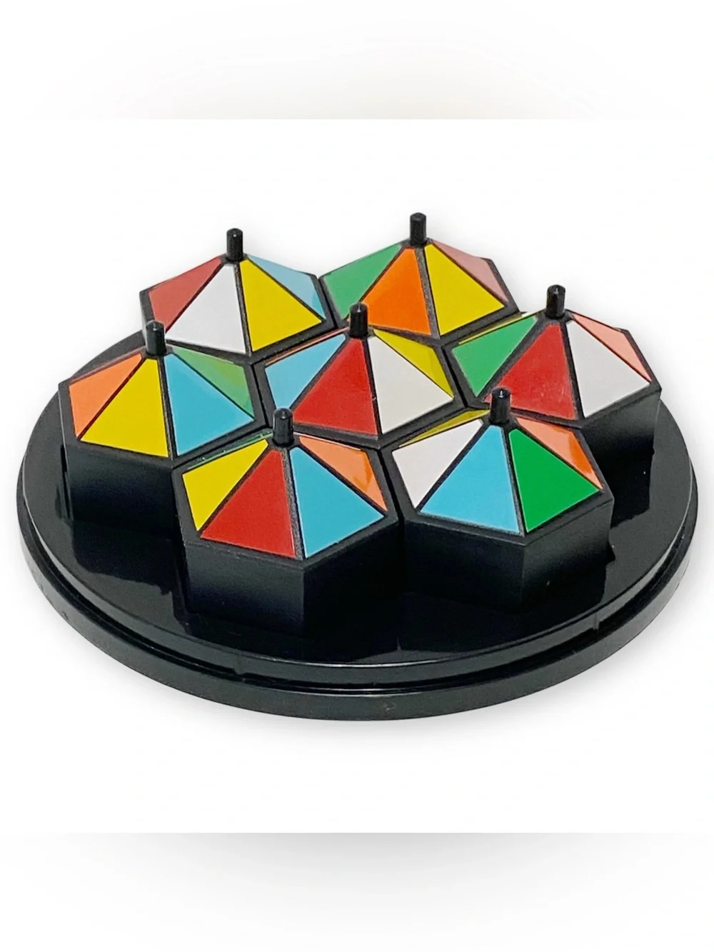 Circus Puzzler Vintage 1980s Hexagon Color Match Game Puzzle Rare Brain Teaser